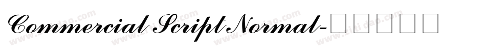 Commercial Script Normal字体转换